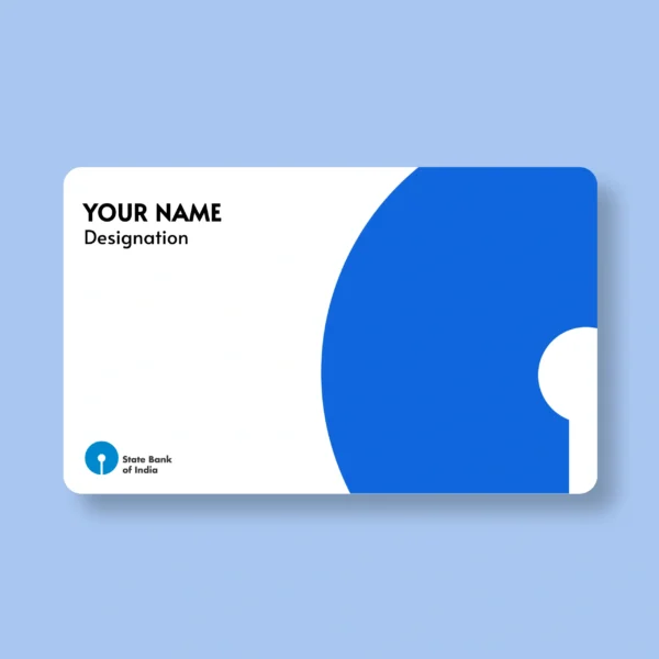 SBI White Bank PVC NFC Business Cards Cardyz