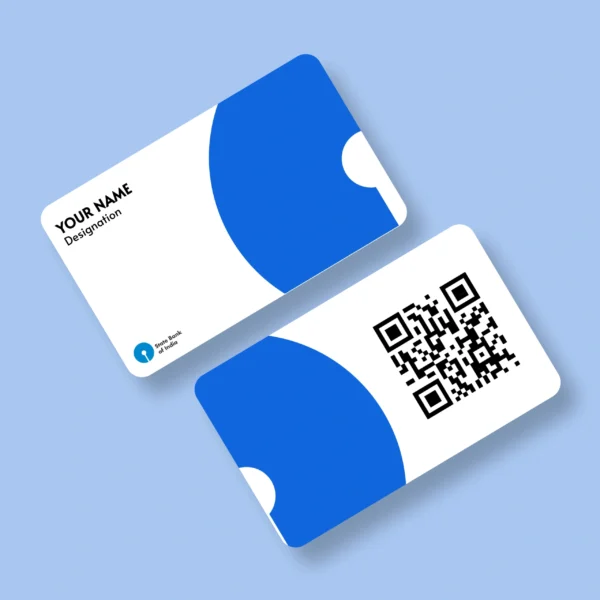 SBI White Bank PVC NFC Business Cards Cardyz