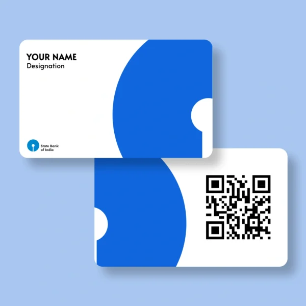 SBI White Bank PVC NFC Business Cards Cardyz