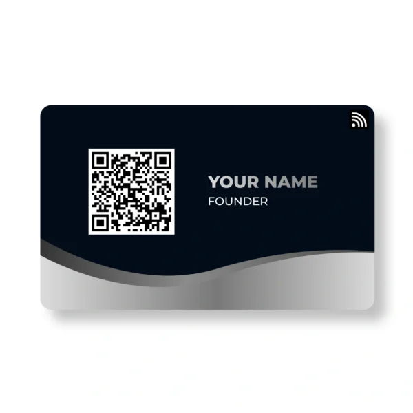 Silver Flush Founder PVC NFC Business Cards Cardyz