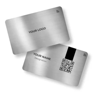 Silver Serenity Metal NFC Business Cards Cardyz