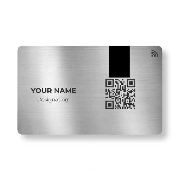 Silver Serenity Metal NFC Business Cards Cardyz