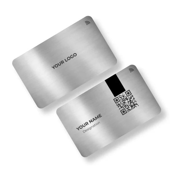 Silver Serenity Metal NFC Business Cards Cardyz