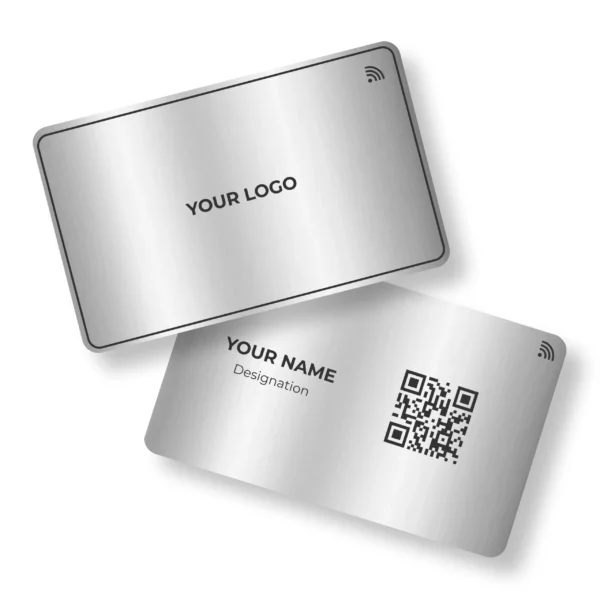 Silver Spectra Metal NFC Business Cards Cardyz