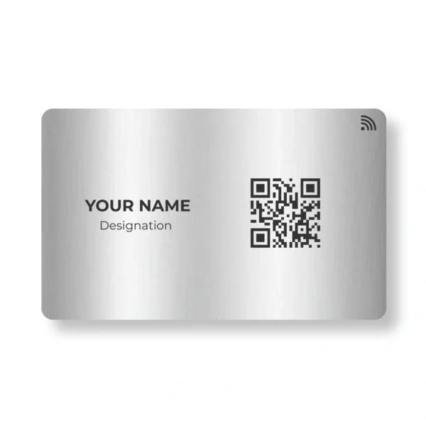 Silver Spectra Metal NFC Business Cards Cardyz