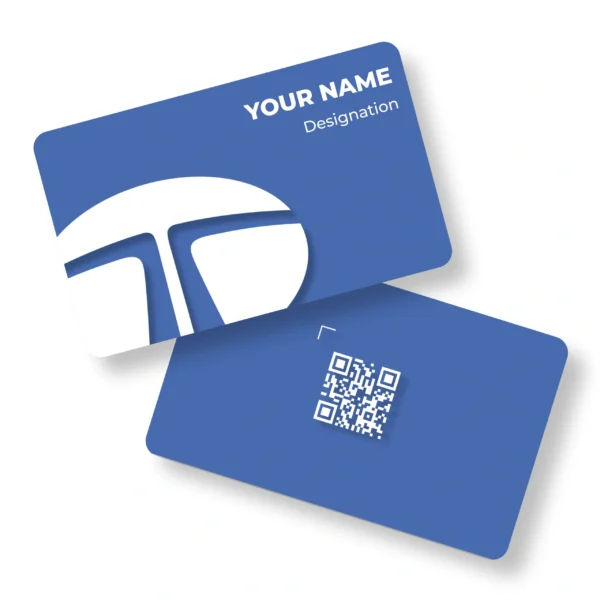 Tata Blue Car Showroom PVC NFC Business Cards Cardyz