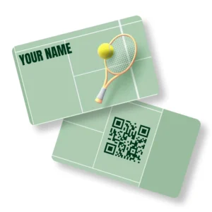 Tennis Tango Abstract PVC NFC Business Cards Cardyz