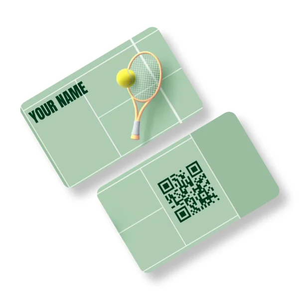 Tennis Tango Abstract PVC NFC Business Cards Cardyz