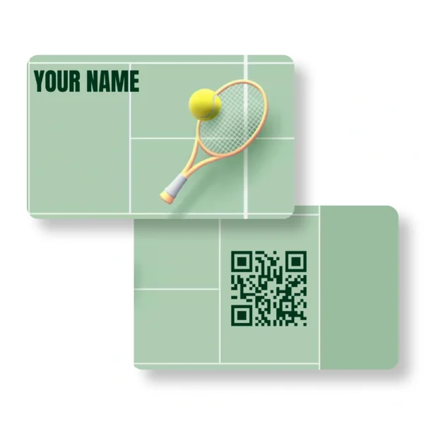 Tennis Tango Abstract PVC NFC Business Cards Cardyz