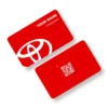 Toyota Red Car Showroom PVC NFC Business Cards Cardyz