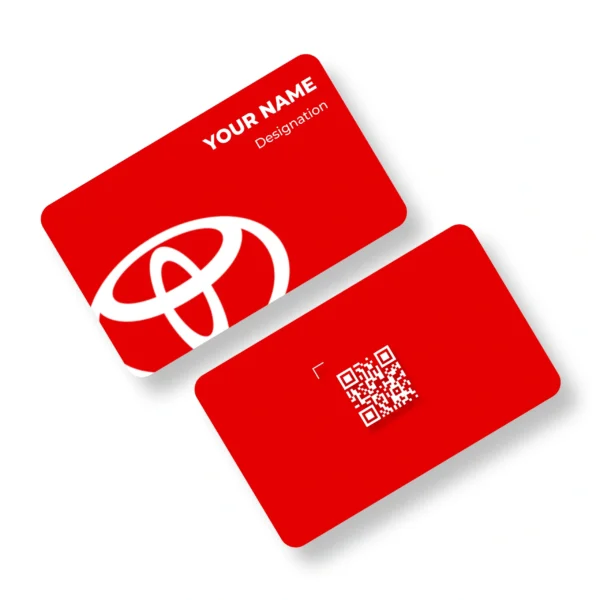 Toyota Red Car Showroom PVC NFC Business Cards Cardyz