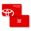 Toyota Red Car Showroom PVC NFC Business Cards Cardyz