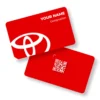 Toyota Red Car Showroom PVC NFC Business Cards Cardyz