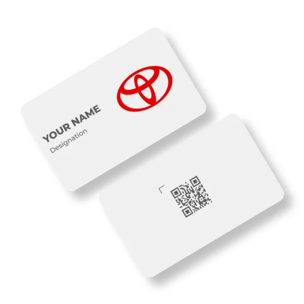 Toyota Subtle Car Showroom PVC NFC Business Cards Cardyz