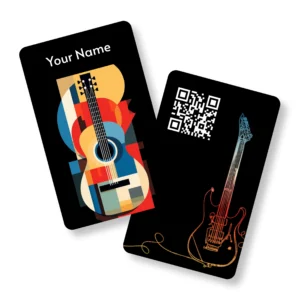 Tune in Guitar Musician ,PVC,NFC,Business,Cards,Cardyz