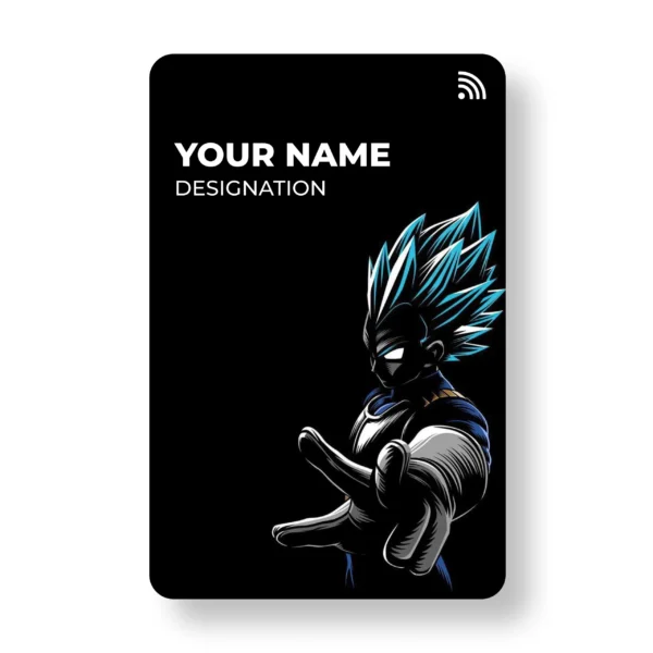 Vegeta God Anime PVC NFC Business Cards Cardyz