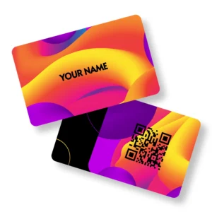 Vibrant Whimsy Abstract PVC NFC Business Cards Cardyz