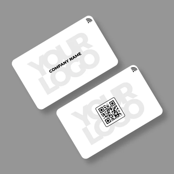 White Corp Executive PVC NFC Business Cards | Cardyz