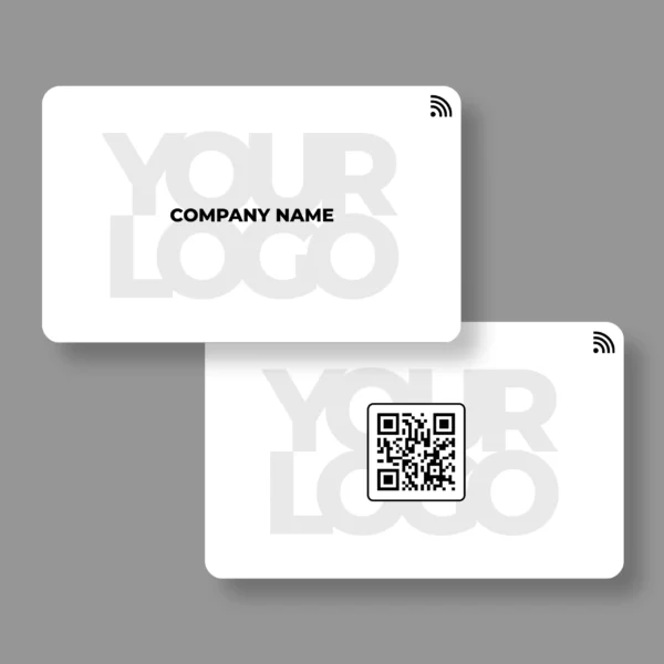 White Corp Executive PVC NFC Business Cards | Cardyz