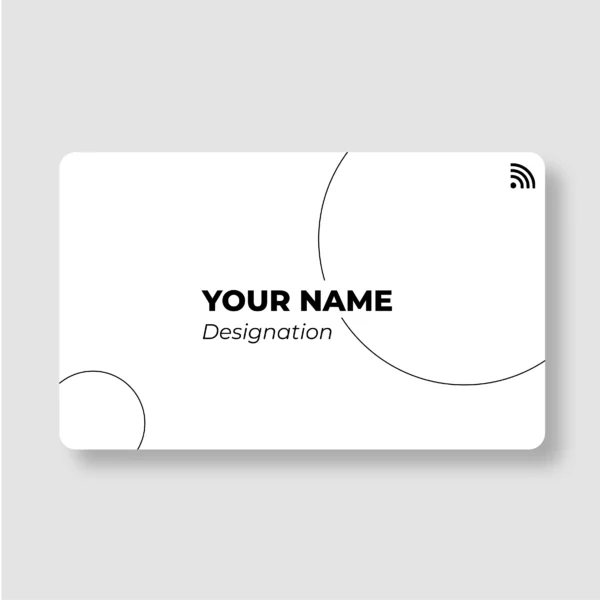 White Geo PVC NFC Business Cards | Cardyz