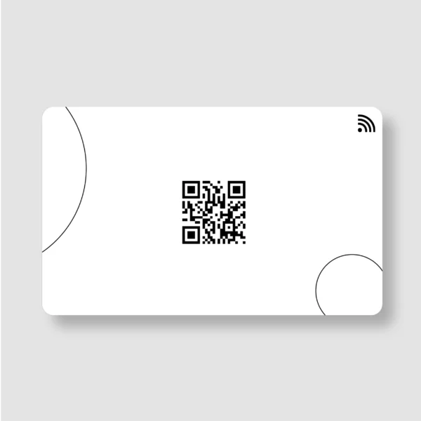 White Geo PVC NFC Business Cards | Cardyz