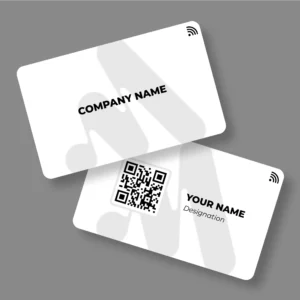 White Shapeshift PVC NFC Business Cards | Cardyz