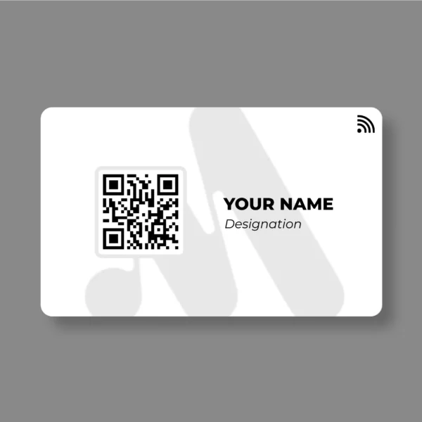 White Shapeshift PVC NFC Business Cards | Cardyz