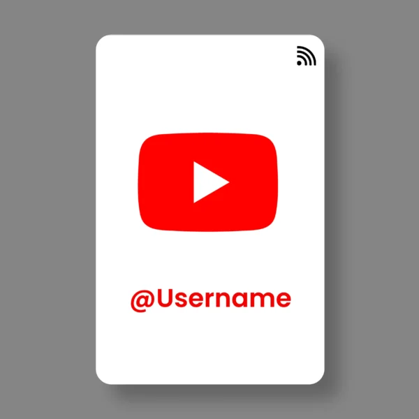 Youtube Card 1 B2B PVC NFC Business Cards Cardyz