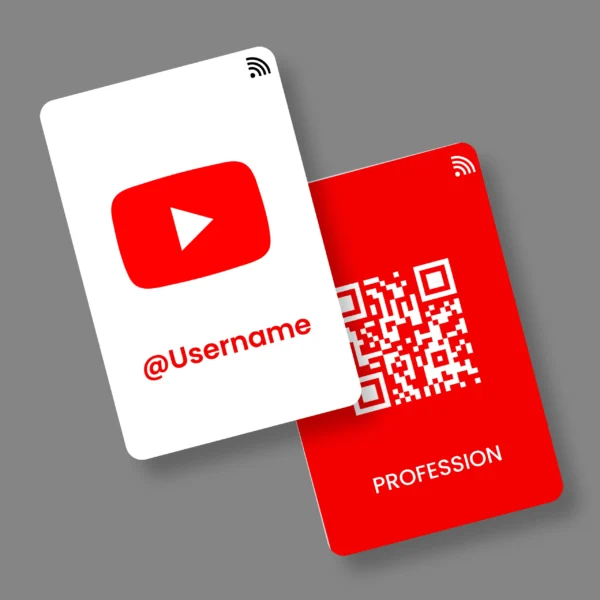 Youtube Card 1 B2B PVC NFC Business Cards Cardyz