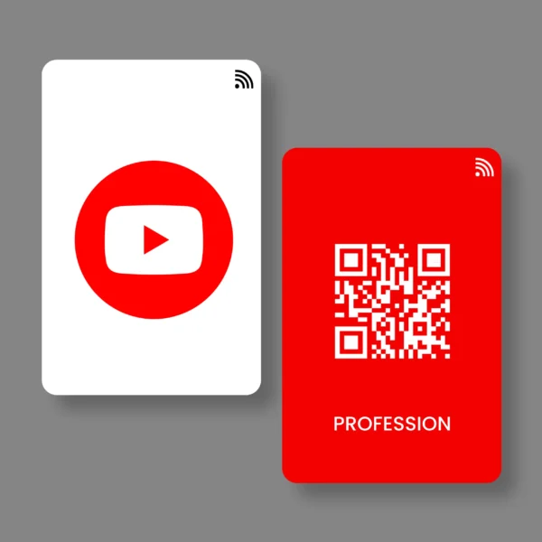 Youtube Card 3 B2B PVC NFC Business Cards Cardyz