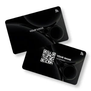 Abstra Black PVC NFC Business Cards| Cardyz
