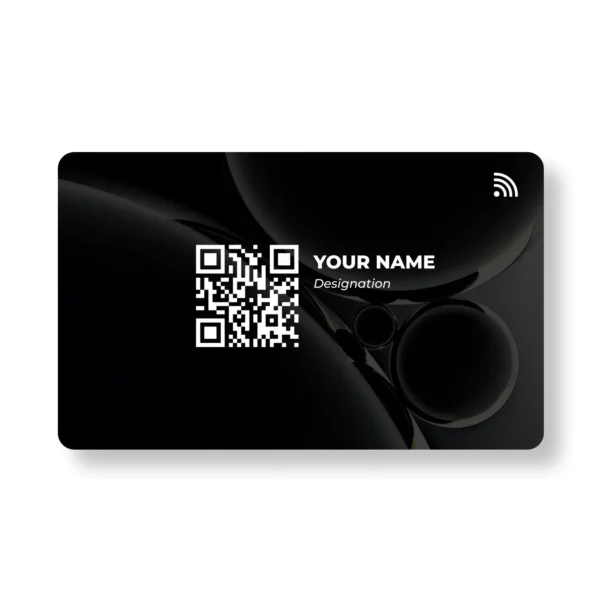 Abstra Black PVC NFC Business Cards| Cardyz