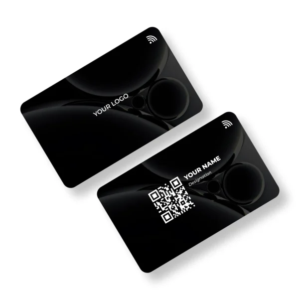 Abstra Black PVC NFC Business Cards| Cardyz