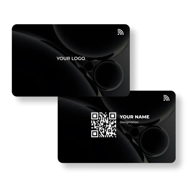 Abstra Black PVC NFC Business Cards| Cardyz