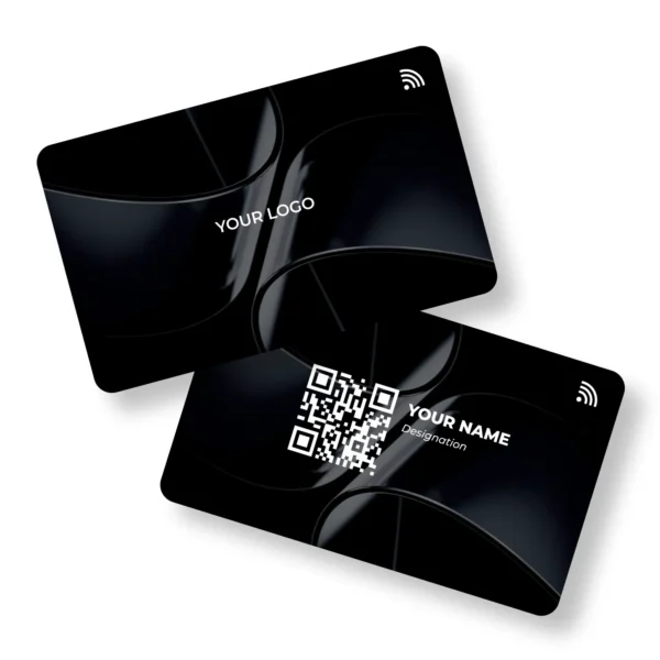 Black Wave PVC NFC Business Cards| Cardyz