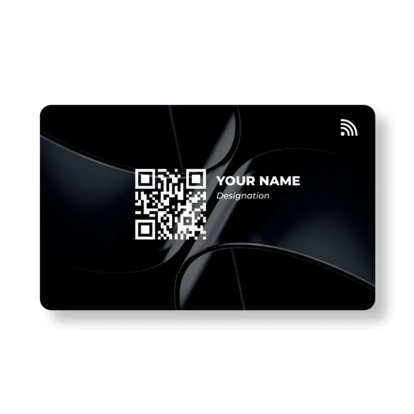 Black Wave PVC NFC Business Cards| Cardyz