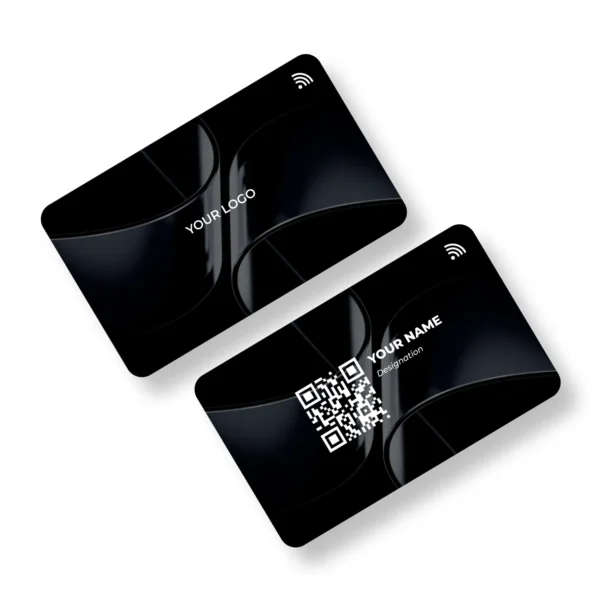 Black Wave PVC NFC Business Cards| Cardyz