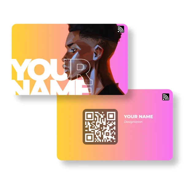 Peach Point Content Creator PVC NFC Business Cards| Cardyz